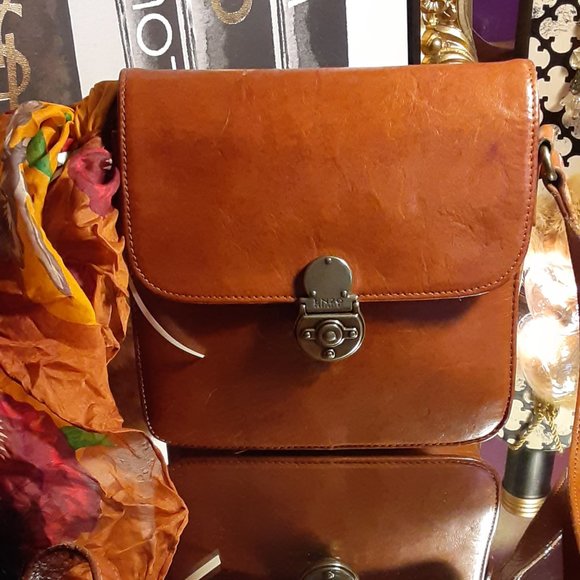 Enzo Angiolini Handbags - ENZO Small Leather Crossbody Bag with Beautiful Silver Hardware